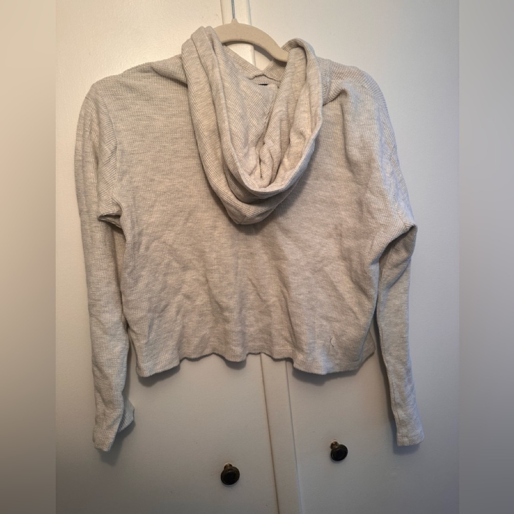 Monrow Brushed Thermal Hoodie Women’s Pullover Ash NWT XS S - Picture 7 of 7
